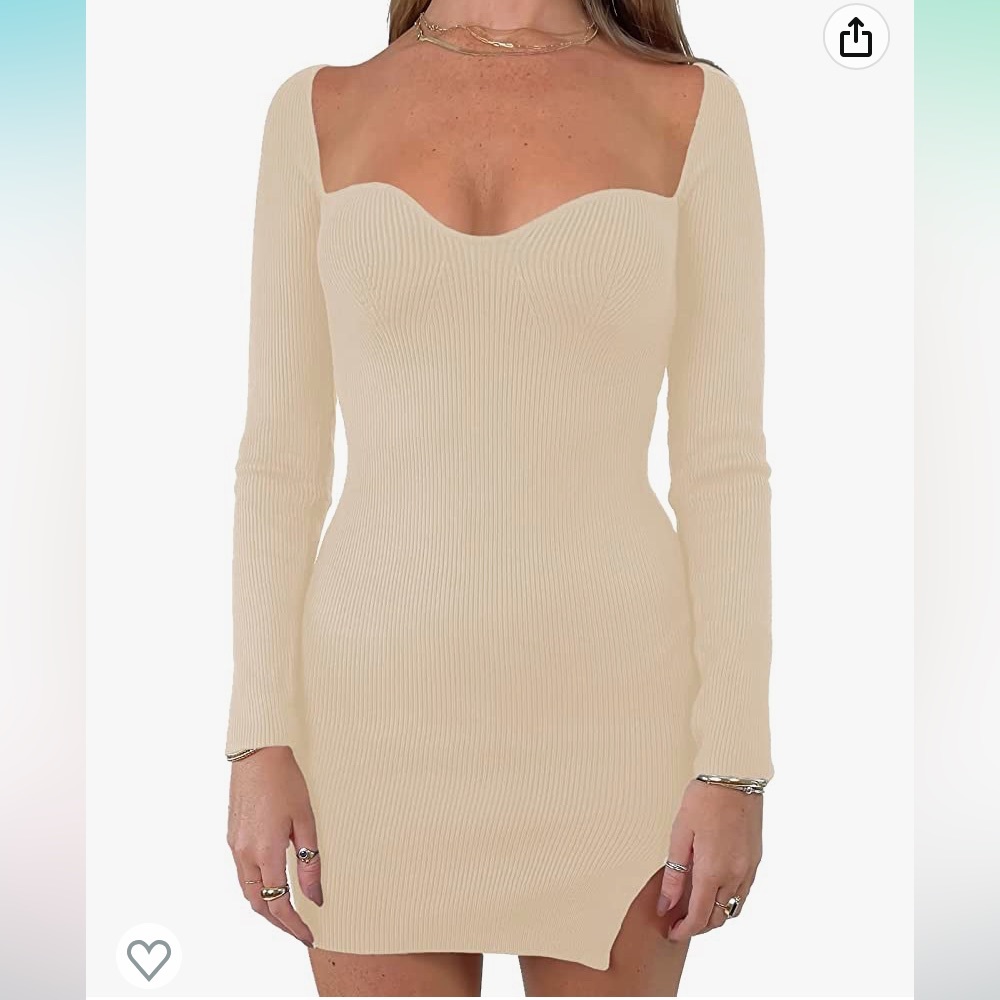 Sweetheart Sweater Dress